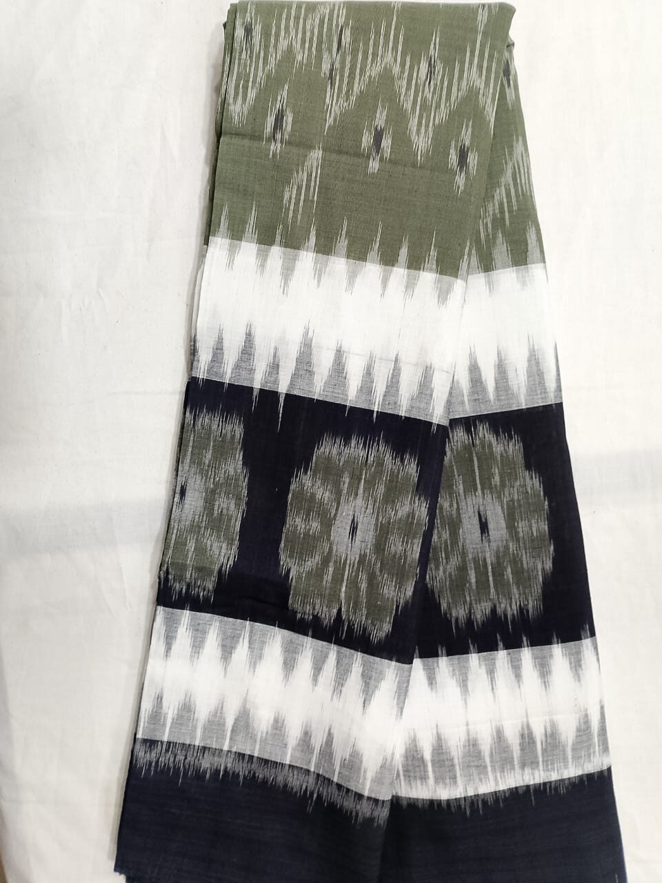 Pure Cotton Sambalpuri Ikat Saree – Grace in Every Weave